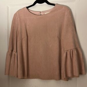 Suede blush top-S
